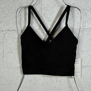 Cotton on Women's Seamless Cross Back Tank Top - Black medium